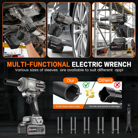 Badass Brushless Cordless Impact Wrench With Slick Half Inch Drive And Serious 1700 Newton Meters Torque designed for automotive repairs shown in use.
