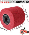 Heavy Duty Alumina Surface Conditioning Drum For Burnishing Machines 4.7 By 4 Inch With Uniform Abrasive Drum For Copper Aluminum Stainless Steel Polishing And Rust Removal