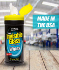 Streak Free Glass Cleaning Wipes Canister For Home And Auto Lint Free Ammonia Free Tint Safe Wipes For Windows Mirrors And Screens Grab And Go 28 Wipes Pack