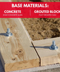 Heavy-Duty 3/4 Inch Wedge Anchors For Concrete And Cement Zinc Plated Rust-Resistant Carbon Steel installed in wood frame