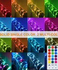 33 Ft Solar Rope Lights Outdoor Waterproof With Remote And Timer, showcasing 18 color modes with remote controls