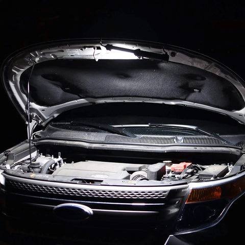 Cordless LED Work Light Handy On The Go 350 Lumens illuminating engine bay, magnetic base, auto repair lighting solution