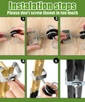 Spring Loaded Electric Fence Gate Handle Kit With T Post Insulators And Double Hook Set Plastic Post Anchors assembly steps
