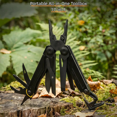 Light Purple 17 In One Tactical Multitool Pliers With Built In Flint Fire Starter And Carabiner Hammer 5CR13 Steel outdoors