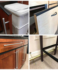 Matte Black Three Quarter Inch Styrene U Channel And C Channel Edging Strips 36 Inch Long Pack Of 4 Scratch Resistant Plastic Trim visible on furniture edges in various angles.