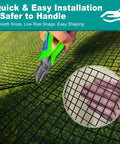Quick installation of Kickass Black Hardware Cloth 1/2 Inch By 24 Inches By 50 Feet Long 19 Gauge mesh with smooth snips.
