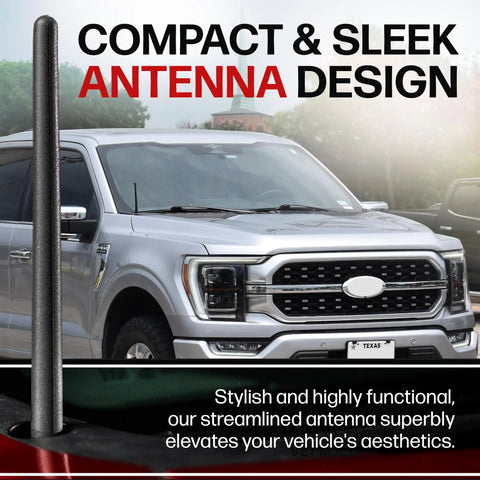 Ford F 150 Short Rubber Antenna For Bronco And F 150 Six And Three Quarters Inch Replacement Accessory With Stainless Threading