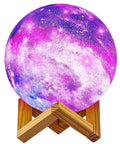 Moon Lamp Galaxy Night Light 5.9 Inch With 16 Colors LED 3D Moon Surface, Remote Control And Touch Sensor, auto off timer, lava lamp glow