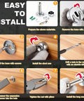 Installation steps for 6 Pack Magnetic Door Stopper Stainless Steel Door Holder For Wall Or Floor Mounting With Screws Keeps Doors Open And Prevents Slams, Heavy Duty Magnetic Stop For Various Door Types