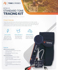 Standard Wire Tracer Kit with Tone Generator and Probes for Ethernet Internet Coax Video and Data Cables RJ45 RJ11 RJ12