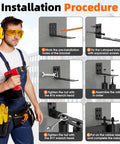 Installation instructions for Sliding Gate Guide Rollers and Hardware Kit featuring step-by-step procedure with images.