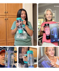 People holding 32 Oz Hydrogen Water Bottle With BPA Free Build, Portable Hydrogen Generator Tumbler Using SPE PEM Technology, Black box.