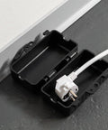 Indoor Plug Safe Box with Lockable Safe Compartment Measures 120 X 60 X 60 mm IP20 for cables up to 18 mm thick includes padlock and keys