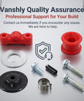 Shifter Bushing Kit And Shift Linkage Hardware Pin Clip For Honda B Series Swaps Compatible With Civic CRX And Acura Integra Multicolored Performance Upgrade For Crisp Shifts And Swap Ready Plug And Play Fit red polyurethane bushings and hardware