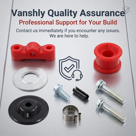 Shifter Bushing Kit And Shift Linkage Hardware Pin Clip For Honda B Series Swaps Compatible With Civic CRX And Acura Integra Multicolored Performance Upgrade For Crisp Shifts And Swap Ready Plug And Play Fit red polyurethane bushings and hardware