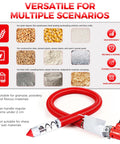 Heavy Duty Portable Grain Suction Auger Screw Conveyor With 16 Ft Flexible Hose For Transferring Corn Wheat Rice Feed And Fertilizer Smoothly with red hose