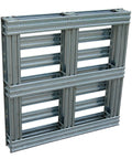Galvanized Steel Pallet 36x36x4.75 Inch Built Tough, Heavy Duty 8000 Lb Floor Capacity With 4 Way Entry For Forklift And Pallet Jack