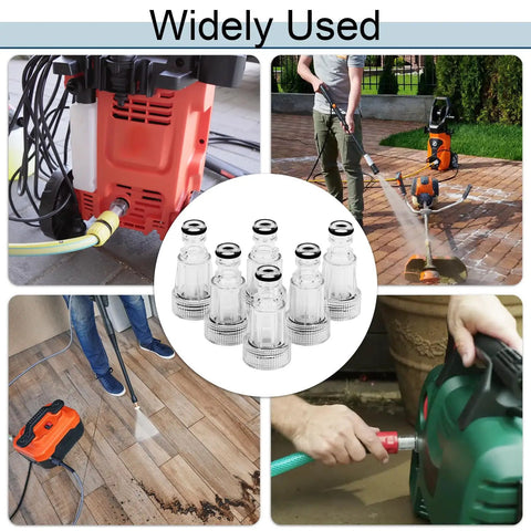 Pressure Washer Inlet Filter Kit Six Pack Clear Plastic Water Filter for Three Quarter Inch Garden Hose Adapters showcase