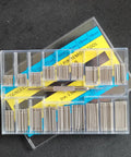 XinYunfan stainless steel watch band pins set, 360 pcs (8–25mm) with pin remover tool in clear plastic case
