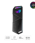 Strix Arion Aluminum M.2 NVMe External Enclosure with RGB lighting and ASUS Aura Sync badge, USB 3.2 Gen 2 Type-C 10Gbps