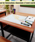 11x17 Laminated Dry Erase Central America And Mexico Map on school desk