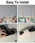 Premium Leather Sunglasses Holder For Car Visor With Secure Clip Stays Put And Protects Sunnies From Scratches in installation steps.