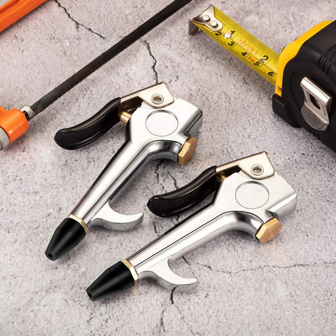 4 Piece 1/4 NPT Lever Blow Gun Set With Rubber Tip And Safety Nozzles For Dust Cleaning, Pro Grade Heavy-Duty Aluminum Air Blower