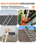 Ladder Roof Hook 2 Pack With Wheel Heavy Duty Steel Stabilizer shown in multi-scenario application on steep roofs.