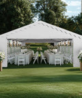 Heavy Duty 20x40 Ft Party Tent With Removable Sidewalls, 7 Carry Bags, Outdoor Canopy Gazebo for parties and weddings setup on lawn