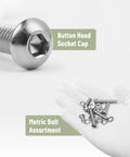 Nuts And Bolts Assortment Kit With 146 Pieces Stainless Steel Hardware Set Including M6 Screws In 7 Sizes for DIY Projects