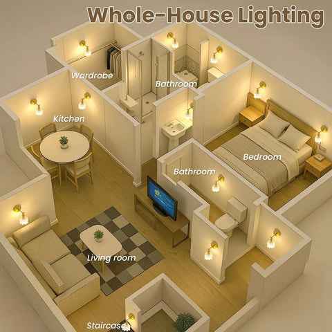 Vintage Battery Operated Wall Sconces Set Of 2 Rechargeable Wireless Light Fixtures Featuring Slick 5000Mah Power Bank illuminating various rooms in a modern layout.