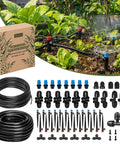 Expandable DIY Drip Irrigation Kit For Raised Beds With Push To Connect Fittings One Half Inch And One Quarter Inch Tubing