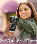 Funny 50th Birthday Tumbler 20 Oz Stainless Steel Insulated Cup For Men And Women Rocking The Big Fifty in hand during outdoor setting.