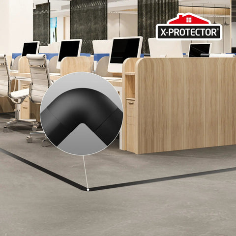 Overfloor Cord Protector For Cables And Wires Self Adhesive Silicone Floor Cable Cover 5 Feet Long Brown Trip Proof Wire Guard For Home Office Living Room in office setting