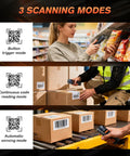 Multi Mode Wireless Barcode Scanner With Bluetooth 1D 2D QR Code Reader 3 In 1 USB 2.4G And LCD Screen in use at stores and warehouses