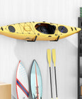 Heavy Duty Garage Storage Hooks 120 Lb Capacity Wall Mounted Rack For Kayaks Ladders Bikes Snowboards And More Sturdy Steel Organizer