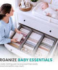 Deep Dresser Drawer Organizers 4 Pack Slick Fabric Closet Bins That Clean Up Messy Bedrooms Fits Like A Glove in baby clothing drawer.