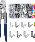 Heavy Duty Fishing Crimping Tool Kit With Stainless Steel Pliers And 590 Crimp Sleeves Beads Set In Eight Sizes For Wire Rope