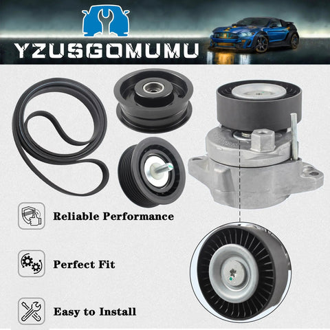 Mercedes Benz Serpentine Drive Belt Tensioner Kit With Idler Pulley For 2006 2011 ML350 GL450 G550 SLK300 C280 GLK350 E350 CL550 S550