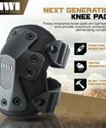 Beefed Up Adjustable Knee Pads With Rugged Nylon Shell And Impact Absorbing Foam For Construction Mechanics Combat And Landscaping Designed To Take A Beating During Long Grind Days, showcasing lightweight design and adjustable straps.