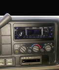 Single DIN Car Stereo Dash Kit For 1995 To 2005 GM Full Size Trucks And SUVs With Non Amplified Systems installed in dashboard