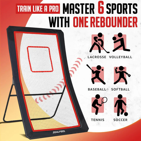 4x7Ft Backyard Lacrosse Rebounder With 5 Angles And Target Strip For Multi Sport Practice Built For Lacrosse Volleyball Baseball Softball Tennis And Soccer Great For Pro Level Drills And Real Game Like Rebounds
