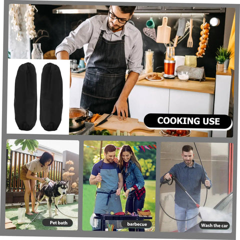 2 Pack Genuine Oilproof Arm Sleeves Kick Grease To The Curb During Kitchen Grinds Or Yard Work Long Ultra Thick Forearm Shields for cooking use