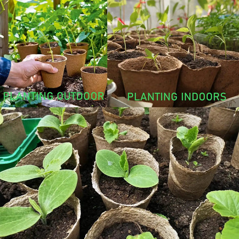 100 Pack Peat Pots 3.15 Inch Seed Starter Planters For Flowers, Vegetables, Tomatoes And Herbs, Biodegradable Nursery Pots