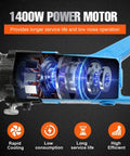 Close-up of 1400W motor inside Hydraulic Angle Cutter, designed for long service life and low noise operation.