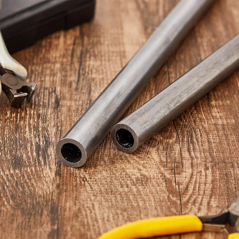 Gisafai 2-pack 3/4 in OD steel tubes, 6 in long, cold-rolled seamless round tubing.