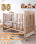 10 Pack M6 Barrel Nuts With Slotted Cross Dowel For Furniture And Bed Frames, shown with wooden crib assembly.
