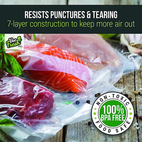 Straight Up Heavy Duty Vacuum Sealer Rolls Fifteen Inches Wide By Fifty Feet Long Three Half Mil Thickness Two Pack For Serious Meal Prep And No Hassle Bulk Storage