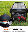 Portable generator with focus on Two Pack Fuel Shut Off Valves And Tank Bushing Grommets For MTD Troy Bilt, installed view.