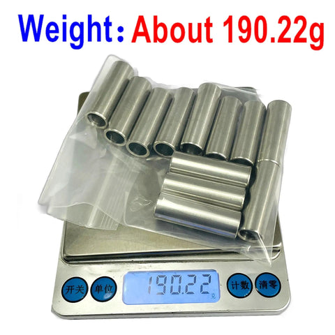 12 Pack 304 Stainless Steel Spacer Standoff Bushing Set Three Eighths Inch Inner Diameter One Half Inch Outer Diameter One And One Half Inch Length Plain Finish Round Metal Spacers For Three Eighths Inch Screws Bolts And Rods, weighed 190.22g